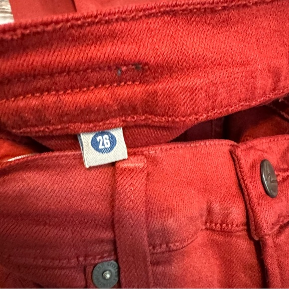 Citizens of Humanity Rocket Slick Coated High Rise Skinny Jeans Red Sz 26 - Picture 11 of 15